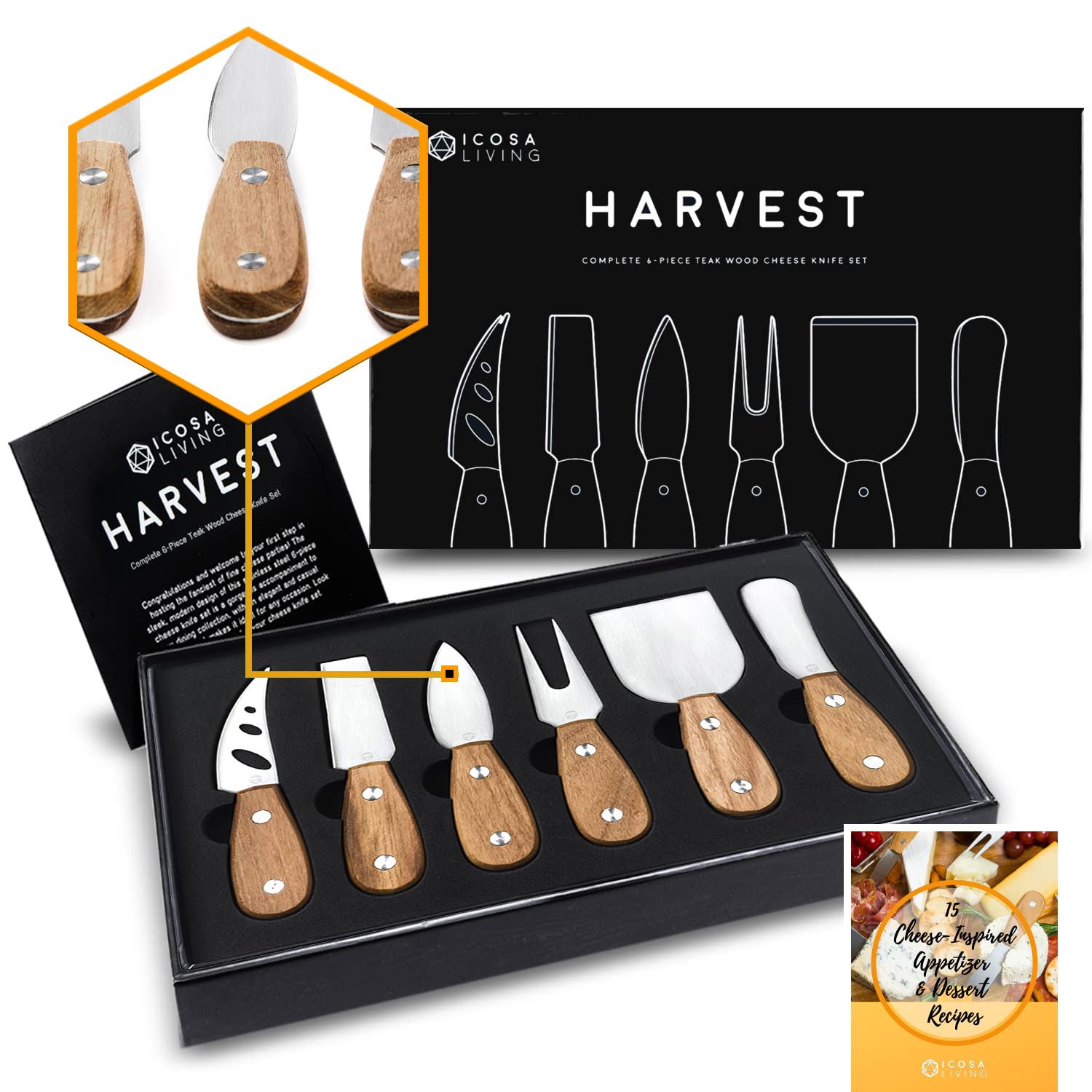 Amazon.com: Harvest 6-Piece Cheese Knife Set (Gift-Ready